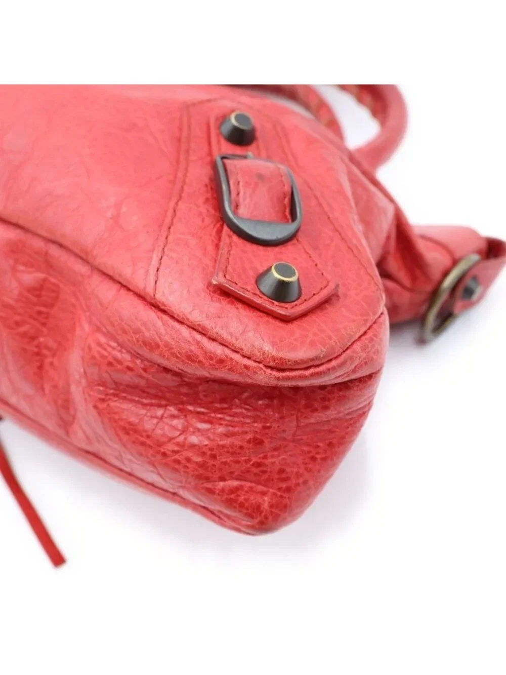 Balenciaga the First 2-Way Shoulder Bag Red Leather